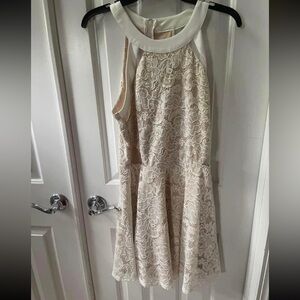Elegant Cream Lace Dress